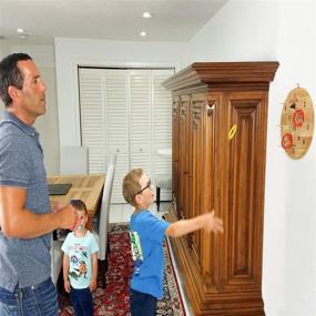 img 2 attached to 🎯 Hook It Ring Toss Game for Kids &amp; Adults – 24 Rings Included with Extra Hook – Indoor &amp; Outdoor Games for Family and Friends – Safe Alternative to Darts