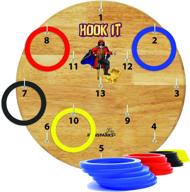 🎯 hook it ring toss game for kids &amp; adults – 24 rings included with extra hook – indoor &amp; outdoor games for family and friends – safe alternative to darts логотип