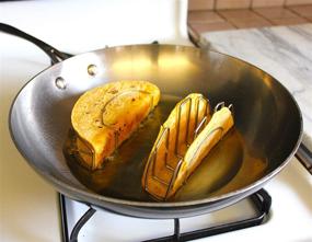 img 4 attached to 🌮 Mi Taco Stand - Create Impeccable Flat-Bottom Taco Shells for Baking, Frying, or Air Frying - Utilizing Authentic Corn or Flour Tortillas, including Egg Roll Wrappers