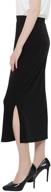 👗 charis allure women's ribbed knit maxi skirt: lightweight & elegant high-waisted pencil skirt with side slit logo