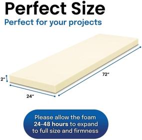 img 3 attached to REVA Premium 2 Inch Upholstery Foam - Ideal for Couch, Sofa, Chair, & Seat Cushions, Bench Padding, Indoor/Outdoor Furniture - DIY Easy!