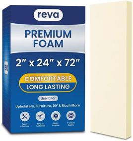 img 4 attached to REVA Premium 2 Inch Upholstery Foam - Ideal for Couch, Sofa, Chair, & Seat Cushions, Bench Padding, Indoor/Outdoor Furniture - DIY Easy!