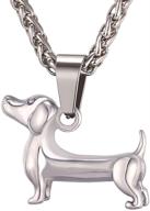 u7 cute animal necklace stainless steel/18k gold plated pet series jewelry for women, teen girls, boys: pig, dachshund, panda bear, horse, camel, dolphin, sheep, turtle pendant necklace with 22 inch chain logo