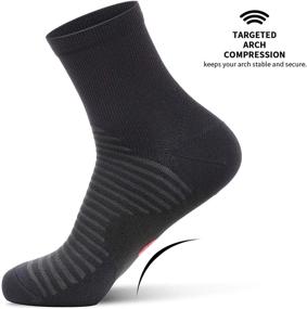 img 1 attached to 🏃 Premium Compression Running Ankle Socks for Men and Women (6 Pairs) - High-Quality Quarter Athletic Socks for Running, Cycling, Golf, Work