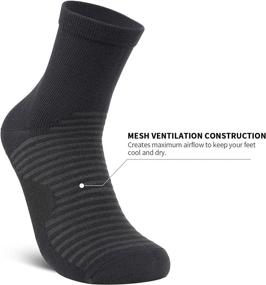 img 2 attached to 🏃 Premium Compression Running Ankle Socks for Men and Women (6 Pairs) - High-Quality Quarter Athletic Socks for Running, Cycling, Golf, Work