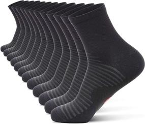 img 4 attached to 🏃 Premium Compression Running Ankle Socks for Men and Women (6 Pairs) - High-Quality Quarter Athletic Socks for Running, Cycling, Golf, Work