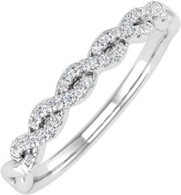 img 4 attached to Carat Twisted Diamond Wedding White