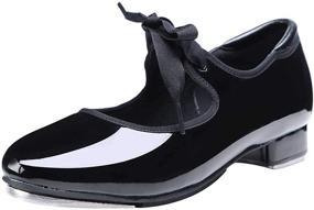 img 4 attached to Linodes Leather/Patent Tap Shoe: Perfect Fit for Girls and Boys (Toddler/Little Kid/Big Kid)