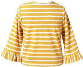 img 3 attached to 👚 Chic and Trendy Mirawise Striped Sleeve T Shirt: Girls' Clothing and Tops Showcase