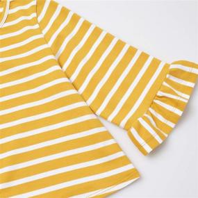 img 1 attached to 👚 Chic and Trendy Mirawise Striped Sleeve T Shirt: Girls' Clothing and Tops Showcase