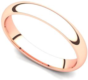 img 2 attached to 💍 Stunning 18k Rose Gold 3mm Classic Plain Comfort Fit Wedding Band Ring - Timeless Elegance for Your Special Day