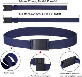 img 1 attached to 👖 Stylish and Convenient 3-Piece Magnetic Buckle Belt Set for Boys: A Must-Have Accessory in Belts