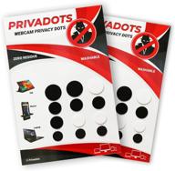 📸 privadots - reusable webcam sticker, ultra thin 0.02in, soft surface, camera lens covers for laptop, phone, tablet, safeguarding your online privacy (pack of 18 black-6 white) logo