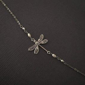 img 3 attached to Ножные браслеты Sterling Dragonfly Sunflower