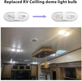 img 1 attached to 1156 LED Light Bulb Replacement for RV Trailer: 1141 93 P21W 67 12V 💡 35W Halogen Bulb, BA15S Single Contact Bayonet, 2.5W 330lm, Daylight White 5000K - Pack of 4