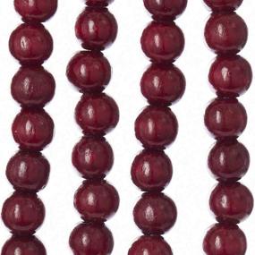 img 1 attached to 🎄 Kurt S. Adler 9-Foot Burgundy Wood Beaded Garland, Multi-Color