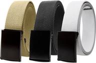 👞 gelante 2053 black men's canvas buckle adjustable accessories logo