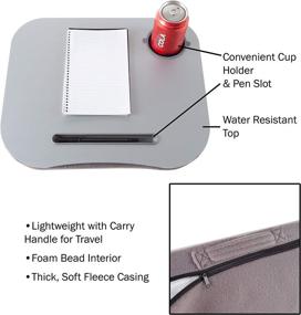 img 2 attached to 💻 Laptop Buddy Gray Cushion Desk with Pen and Cup Holder: A Multi-Purpose Solution for Comfortable and Convenient Laptop Use.