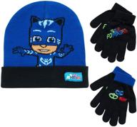 🧤 stay warm and stylish with pj masks winter gloves mittens for boys - essential accessories logo