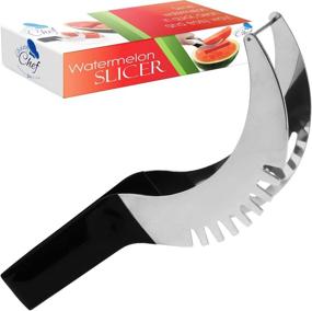 img 4 attached to 🍉 Chuzy Chef Watermelon Slicer - A Must-Have Black Kitchen Gadget for Effortless Fruit Cutting & Serving