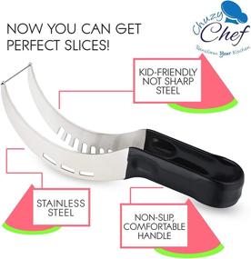 img 3 attached to 🍉 Chuzy Chef Watermelon Slicer - A Must-Have Black Kitchen Gadget for Effortless Fruit Cutting & Serving