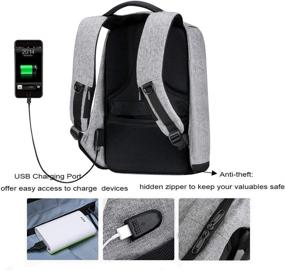img 1 attached to Рюкзак для ноутбука унисекс 15 6 дюймов с защитой от кражи