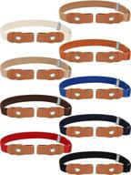 👧 adjustable elastic buckle-free belts for boys and girls - set of 9 stretch waistbelts for kids and toddlers logo