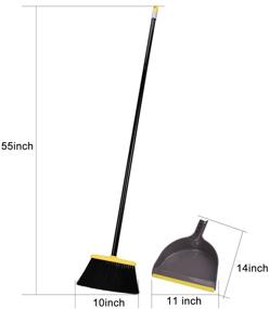 img 2 attached to 🧹 Efficient Indoor Broom and Dustpan Set for Home - Angle Kitchen Broom, Perfect for Floor Sweeping