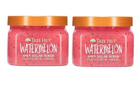 img 1 attached to 🍉 Revitalize and Hydrate Your Skin with Tree Hut Watermelon Sugar Scrub: 2-Pack 18 oz Jars for a Youthful Glow.