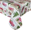 newbridge yuletide christmas flannel tablecloth food service equipment & supplies logo