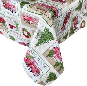 img 2 attached to Newbridge Yuletide Christmas Flannel Tablecloth Food Service Equipment & Supplies