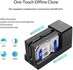 img 3 attached to 💾 ORICO USB 3.0 Dual Bay External Hard Drive Docking Station Enclosure for 2.5 or 3.5 inch HDD SSD with Offline Clone/Duplicator Function - Supports up to 20TB