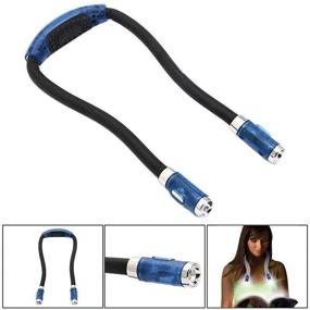 img 1 attached to 🔦 HIGH-MERC LED Book Lights with 3 Modes, Neck Light, Flexible Handsfree, Bendable Arms, No Recharge Needed, Battery Powered, for Reading, Walking, Repairing, Camping, Eye-Friendly