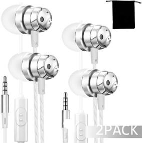 img 4 attached to Премиум наушники In-Ear с микрофоном – совместимы с Android, ноутбуками, iPhone (2 штуки)