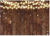 🎉 funnytree 7x5ft rustic glitter wood photography backdrop: perfect for memorable wedding parties, birthdays, baby showers, and more! logo