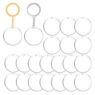 versatile 2-inch acrylic keychain blanks: clear round discs for diy keychain and crafts (44 pieces) logo