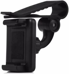 img 4 attached to 📱 Universal 360° Rotating Car Sun Visor Mount Cell Phone Holder with Clip Bracket for GPS and Smartphones [35-90mm]