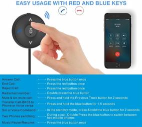 img 2 attached to Besign BK03 Bluetooth 4.1 Car Kit: Handsfree Talking, Music Streaming, Dual Port USB Car Charger, Ground Loop Noise Isolator - Compatible with Cars Featuring 3.5mm AUX Input Port