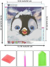 img 3 attached to 🐧 5D Раскраска бриллиантами DIY для взрослых - Подарок для офиса и дома на стену (35 x 35 см) - Дизайн пингвина