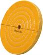 🎡 premium 8 inch buffing polishing wheels for bench grinder buffer - white 60 ply and yellow 40 ply - 3pcs set logo