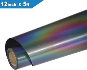 img 2 attached to 🌈 Vibrant Rainbow Holographic DIY Clothes HTV: Reflective Heat Transfer Vinyl Roll (12 inch x 5 feet)