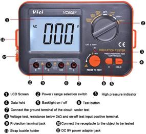 img 3 attached to 🔌 VICI VC60B+ Digital Insulation Resistance Tester Megohmmeter with Large LCD Display: Efficient Electrical Testing Solution