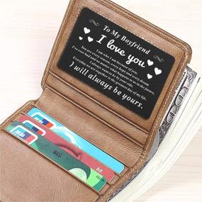 img 1 attached to Stylish and Practical Boyfriend/Girlfriend Valentines Anniversary Christmas Men's Accessories: Wallets, Card Cases & Money Organizers