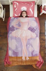 img 1 attached to 🎀 Pink Twin Ultra Soft Microfiber 2-Piece Comforter Sham Set: Dream Big Ballerina