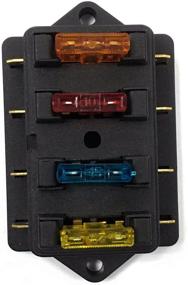 img 1 attached to 🚗 ZOOKOTO 12V/24V 4 Way Car Auto Blade Fuse Board Box Holder with 5A/10A/15A/20A Fuses - Efficient and Standard