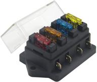 🚗 zookoto 12v/24v 4 way car auto blade fuse board box holder with 5a/10a/15a/20a fuses - efficient and standard logo