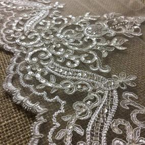 img 1 attached to Alencon Lace Sequined EXCELLENT QUALITY