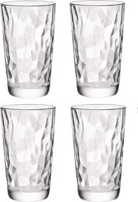 img 2 attached to 🍹 Circleware Cabrini Highball Tumbler Drinking Glasses Set of 4 - Kitchen Glassware for Water, Beer, Juice, Bar Liquor - Heavy Ice Tea Beverage Cups with Farmhouse Decor - 15.7 oz Clear