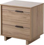 🌳 south shore fynn 2-drawer nightstand: rustic oak, contemporary design for stylish bedroom décor логотип