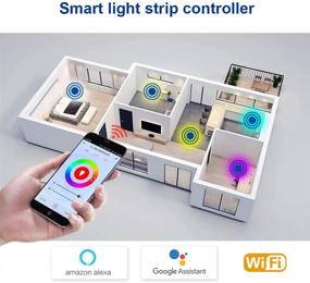 img 3 attached to 📱 Smartphone-controlled WiFi LED Controller - Alexa & Google Assistant Compatible